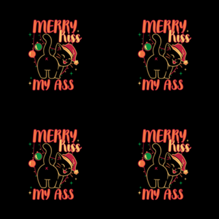 Merry Kiss My Ass Cat