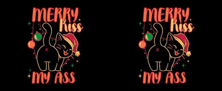 Merry Kiss My Ass Cat