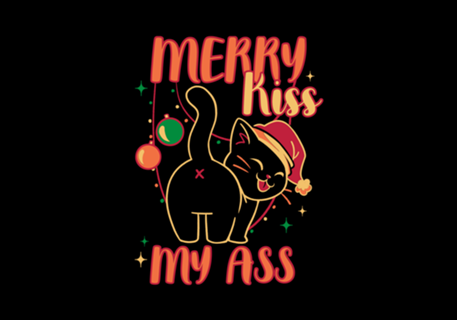 Merry Kiss My Ass Cat