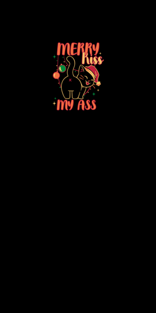 Merry Kiss My Ass Cat