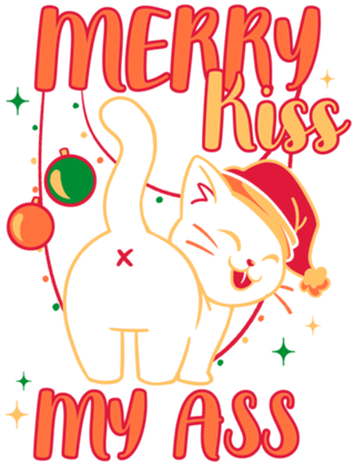 Merry Kiss My Ass Cat