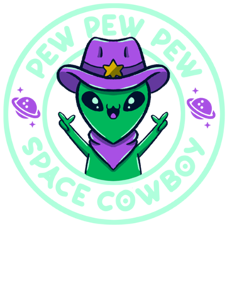 Space Cowboy Funny Alien