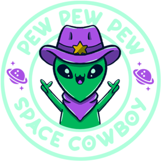 Space Cowboy Funny Alien