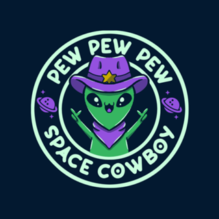 Space Cowboy Funny Alien