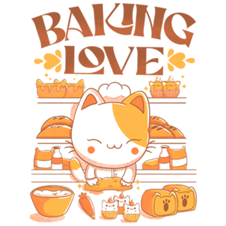 Baking Love Kawaii Cat