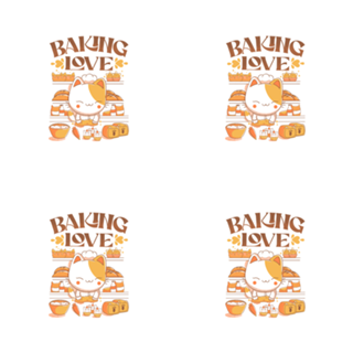 Baking Love Kawaii Cat