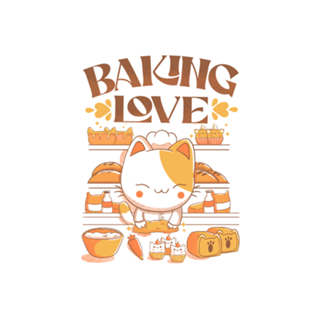 Baking Love Kawaii Cat