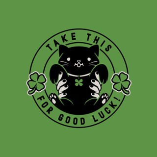 Take This For Good Luck Black Cat
