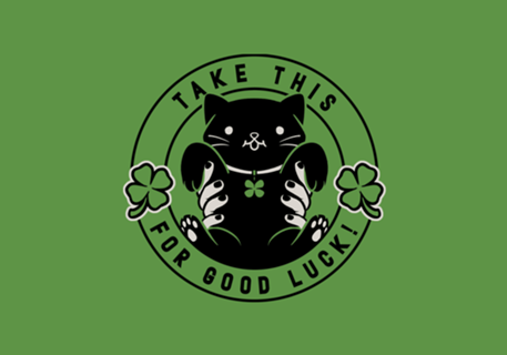 Take This For Good Luck Black Cat