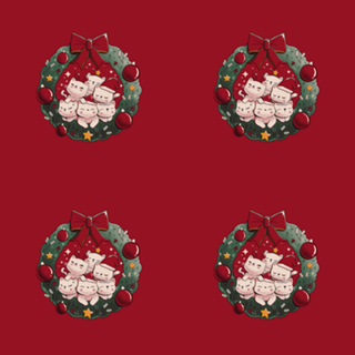 Kitty Garland Cat Christmas