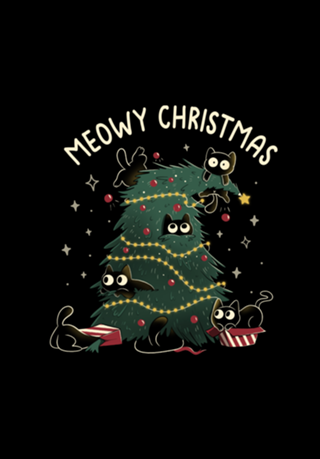 Meowy Christmas Funny Cats