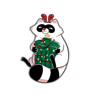 Merry Trashmas Xmas Raccoon
