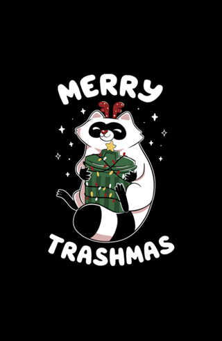Merry Trashmas Xmas Raccoon