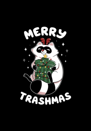 Merry Trashmas Xmas Raccoon