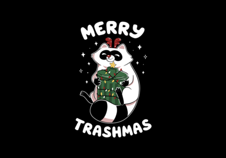 Merry Trashmas Xmas Raccoon