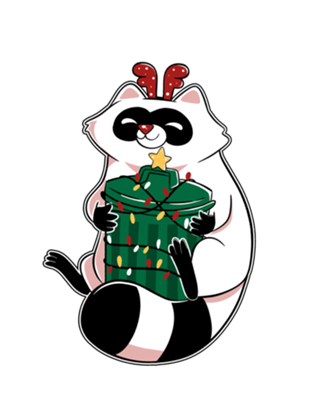 Merry Trashmas Xmas Raccoon