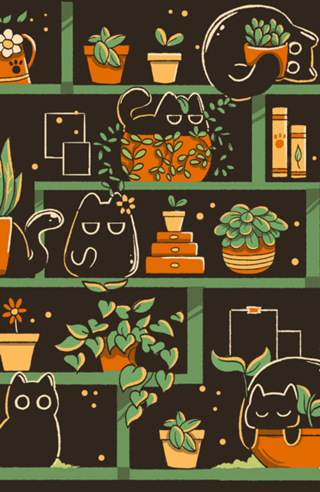 Kitten Garden Brown