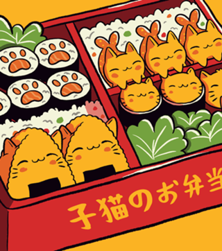 Purrfect Bento Kawaii Cats