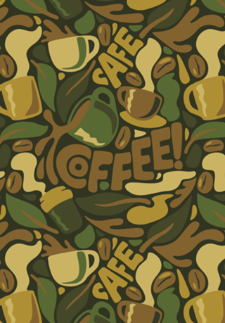 Coffee Army Pattern