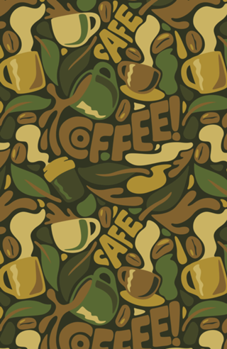 Coffee Army Pattern