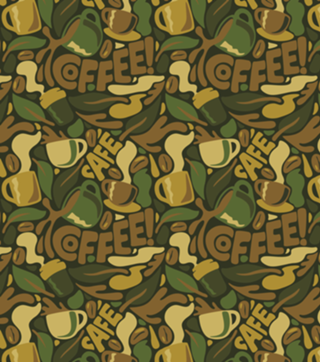 Coffee Army Pattern