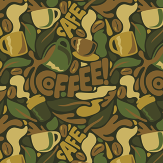 Coffee Army Pattern