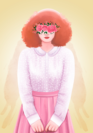 Garota com flores