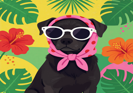 Cachorro Tropical Pop Art