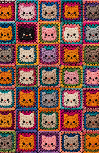 Quadrado de Crochê Tricoteiras Crocheteiras CAT 2