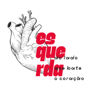Esquerda, do lado que bate o coração