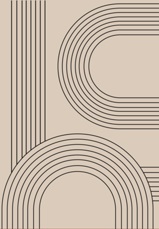 Abstrato minimalista com linhas e curvas