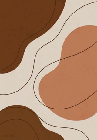 Abstrato Orgânico e Linhas em Tons Terrosos