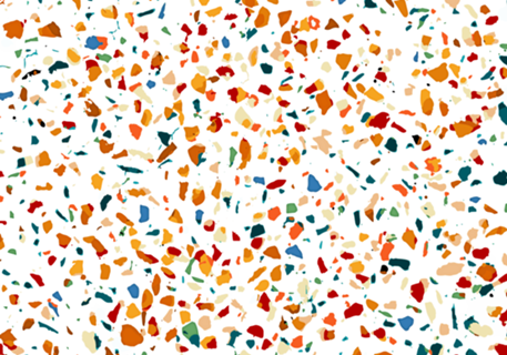 Tan Terrazzo | Eclectic Quirky Confetti Painting