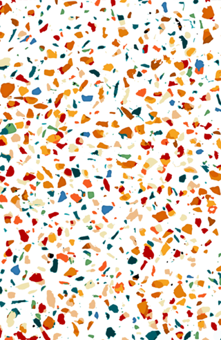 Tan Terrazzo | Eclectic Quirky Confetti Painting