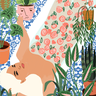 Moroccan Bath With Plants