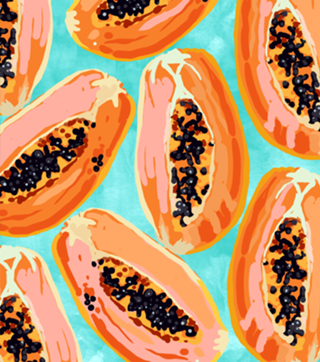 Big Papaya Watercolor Painting