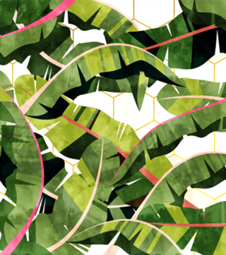 Banana Leaf Salad With Garlic Butter Dressing