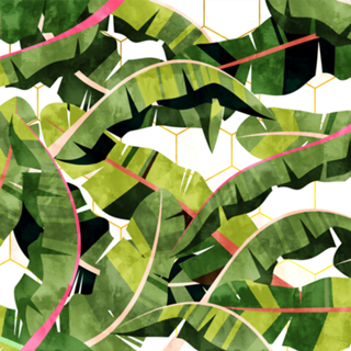 Banana Leaf Salad With Garlic Butter Dressing