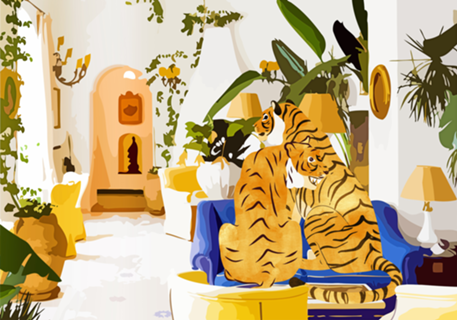 Tiger Reserve Villa | Bohemian Tropical Jungle