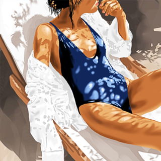 Girls Just Wanna Have Sun Painting, Woman Fashion