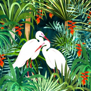To Me, You're The Perfect Heron, Tropical Jungle