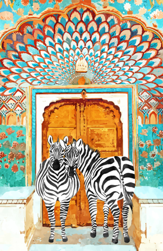 Take Your Stripes Wherever You Go Painting, Zebra