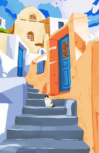 Cat in Greece