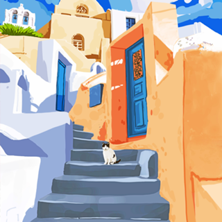 Cat in Greece