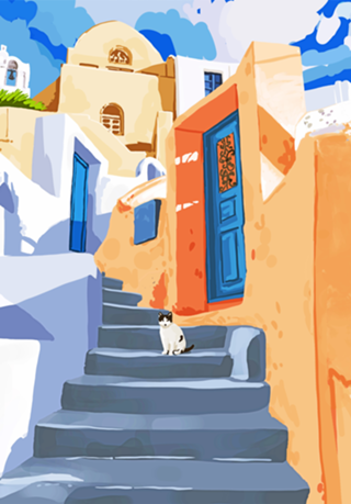 Cat in Greece