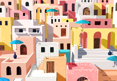 Pastel Cityscape