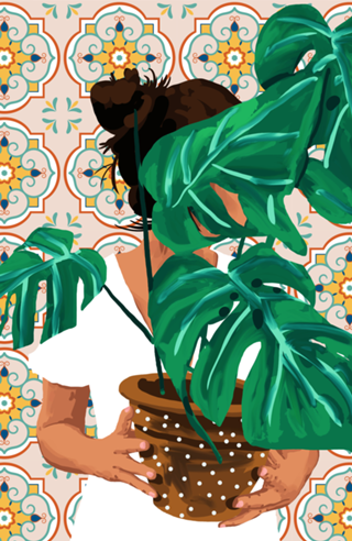 Monstera Plant Lady
