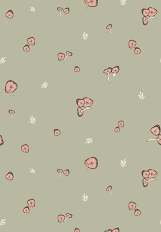 Mini Mushrooms - Sage Green