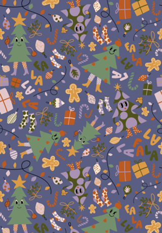 Vintage Christmas - Violet