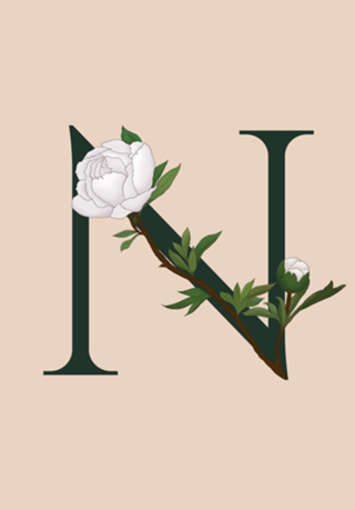 Monograma Floral N